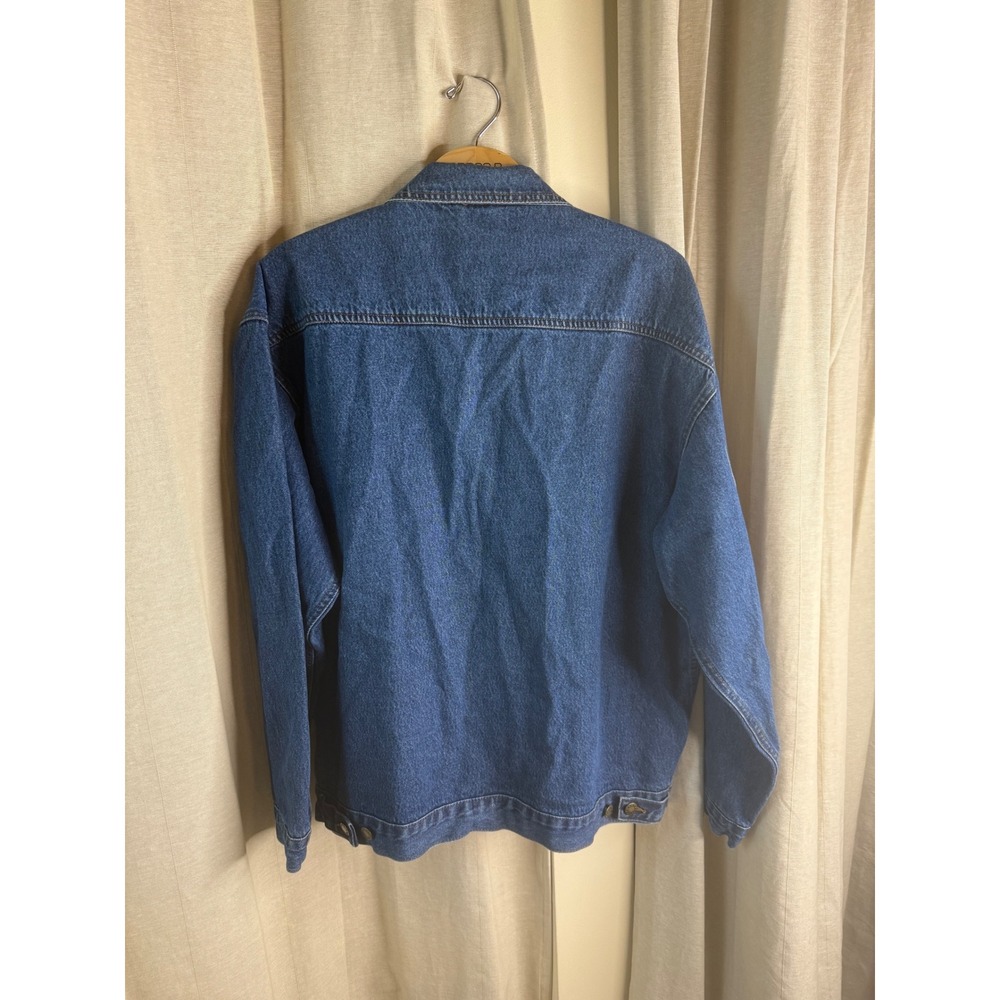 Vintage COBRA Denim Jacket Mens L Certified Blue Jean Button‎ Front Trucker - Picture 4 of 8